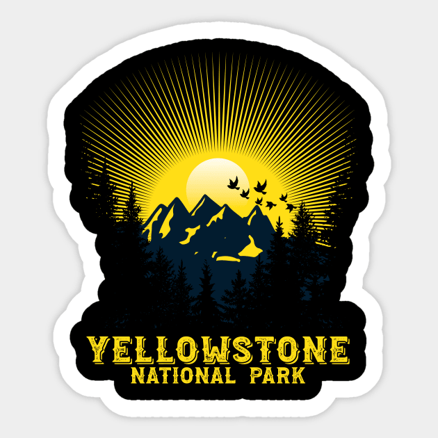 Yellowstone National Park' National Park Gift Sticker by ourwackyhome